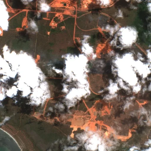 Wildfire near Nanum — Sentinel-2 true color