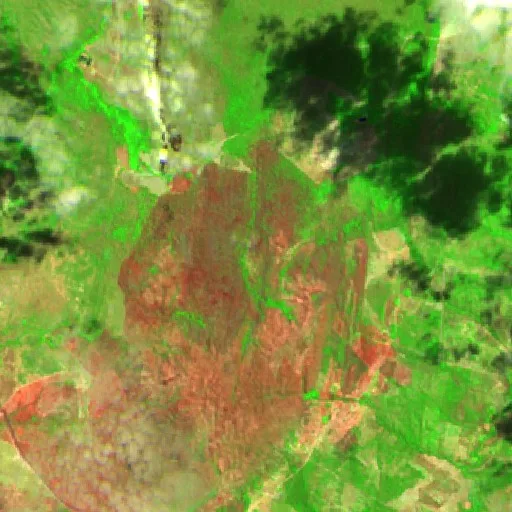 Incendio cerca de Natividade (1 sep) — Sentinel-2 SWIR (fuego)