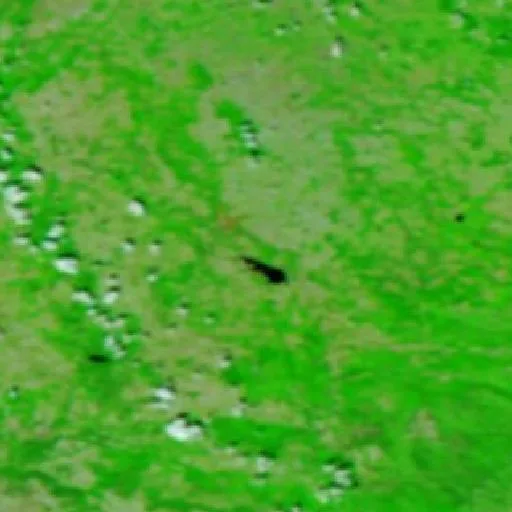 Wildfire near Naussac-Fontanes — NASA satellite