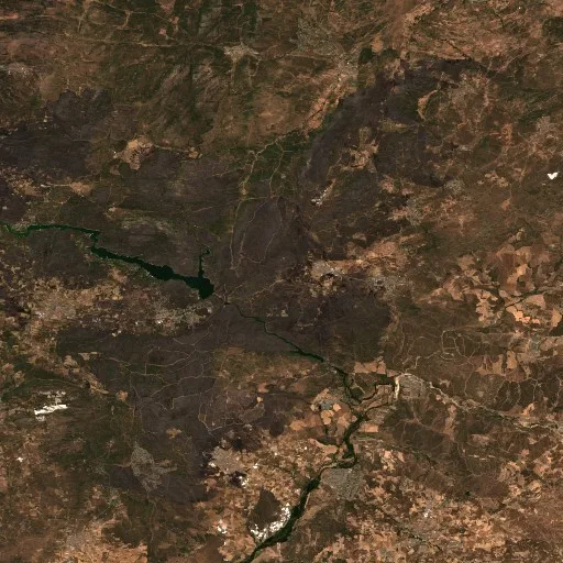 Wildfire near Navas del Rey — Sentinel-2 true color