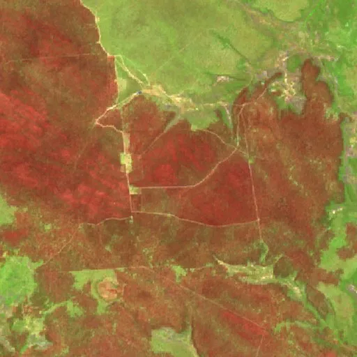 Wildfire near Nazaré do Piauí — Sentinel-2 SWIR (fuego)
