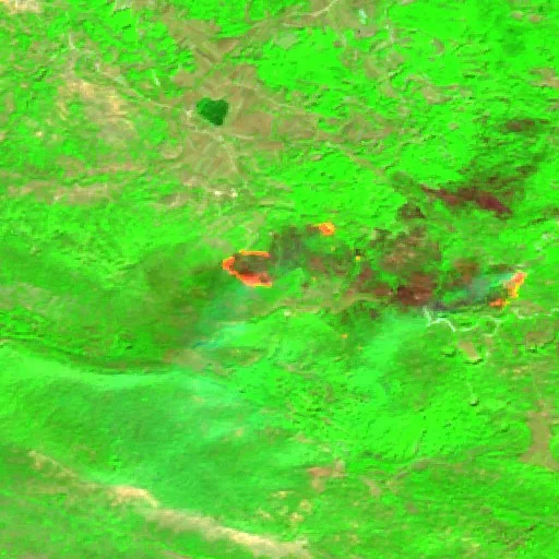 Wildfire near Nevesinje (Sep 7) — Sentinel-2 SWIR (fuego)