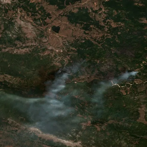 Wildfire near Nevesinje (Sep 7) — Sentinel-2 true color