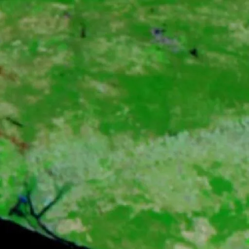 Wildfire near Niebla (Aug 7 #2) — NASA satellite