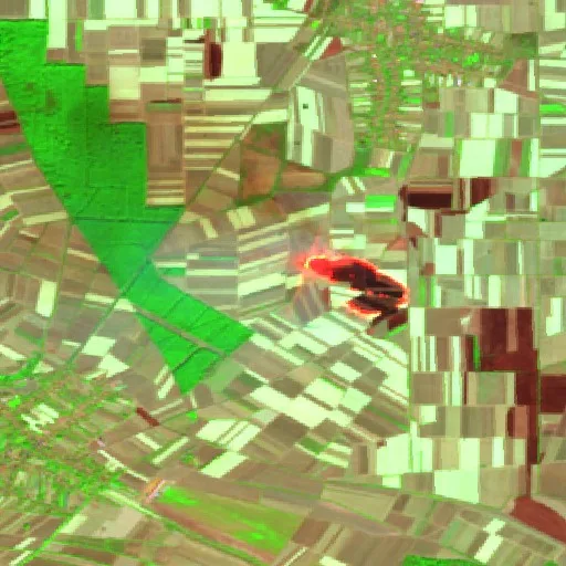Wildfire near Nikinci — Sentinel-2 SWIR (fuego)