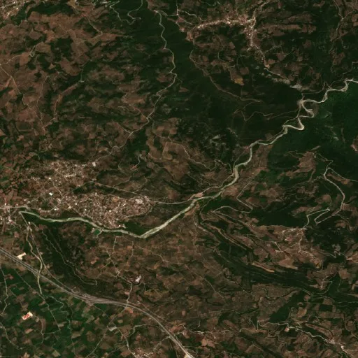 Wildfire near Nikolaos Skoufas — Sentinel-2 true color