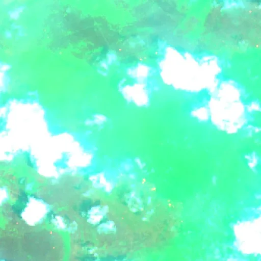 Incendio cerca de Nipah Panjang — Sentinel-2 SWIR