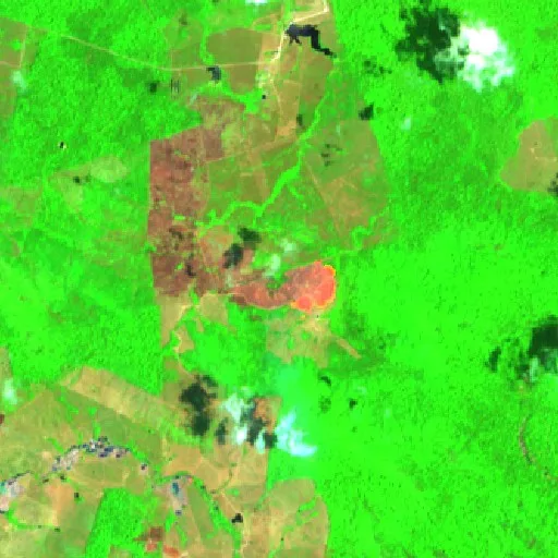 Incendio cerca de Nita (24 oct) — Sentinel-2 SWIR (fuego)