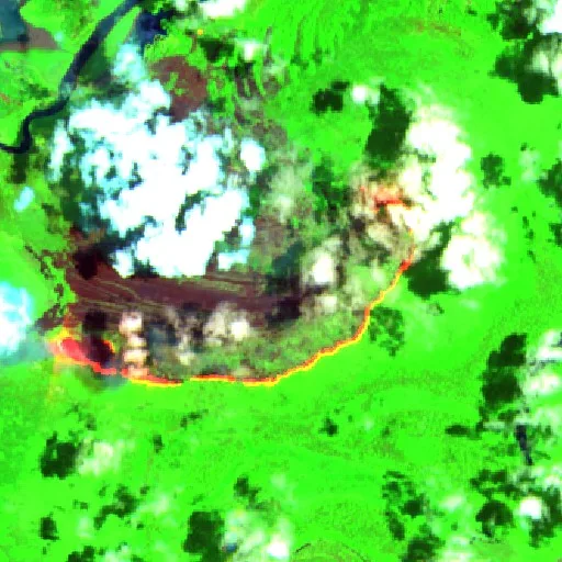Incendio cerca de Nomad District (6 oct · S) — Sentinel-2 SWIR (fuego)