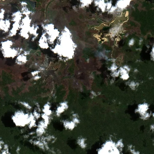 Wildfire near Nomad District — Sentinel-2 true color