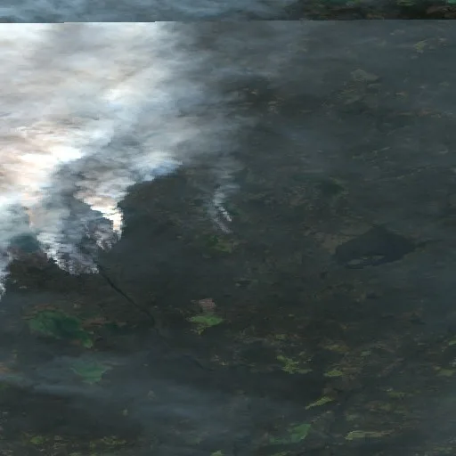 Wildfire near North Slave Region (Jul 16) — Sentinel-2 true color