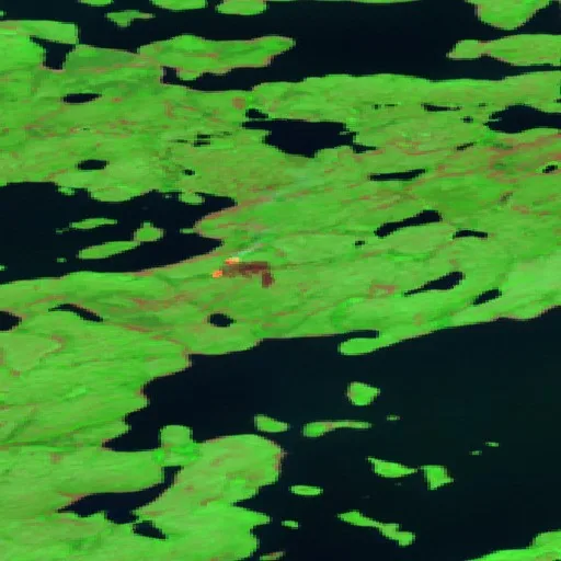 Incendio cerca de North Slave Region — Sentinel-2 SWIR (fuego)