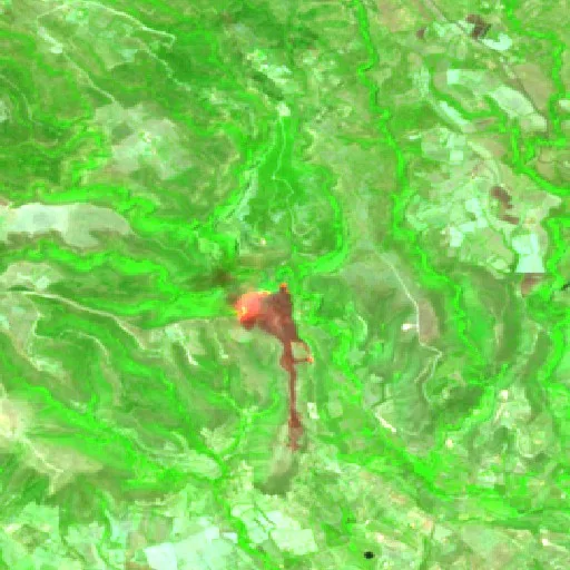 Wildfire near Noto — Sentinel-2 SWIR (fuego)