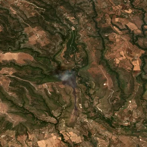 Wildfire near Noto — Sentinel-2 true color