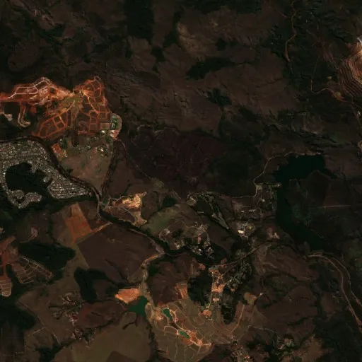 Wildfire near Nova Lima — Sentinel-2 true color