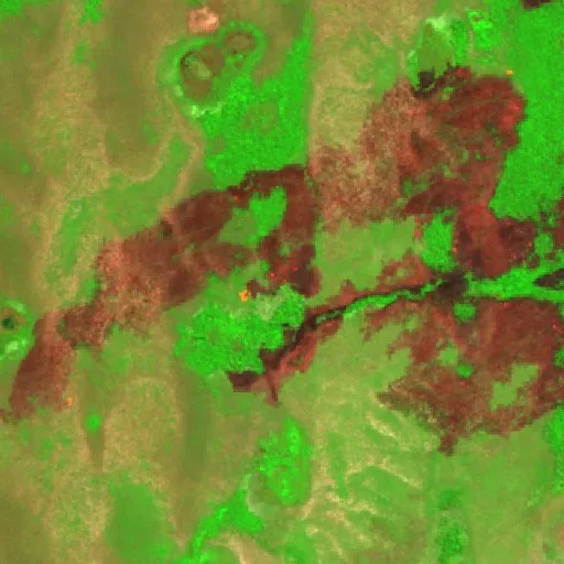 Incendio cerca de Nova Nazaré (27 ago) — Sentinel-2 SWIR (fuego)