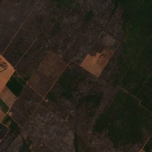 Wildfire near Nova Santa Helena — Sentinel-2 true color