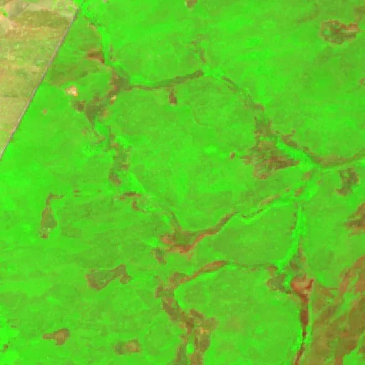Incendio cerca de Nova Xavantina (13 oct) — Sentinel-2 SWIR