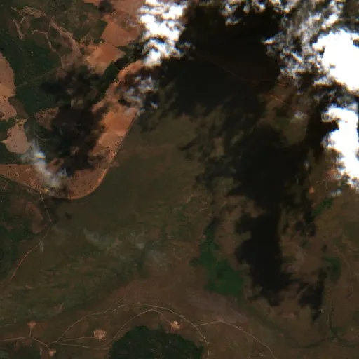 Wildfire near Nova Xavantina — Sentinel-2 true color