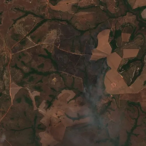 Wildfire near Novo Acordo — Sentinel-2 true color