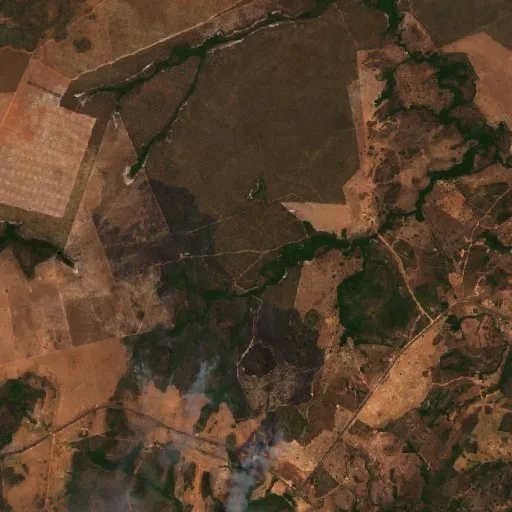 Wildfire near Novo Jardim (Sep 15) — Sentinel-2 true color