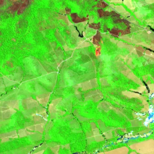Incendio cerca de Novo Progresso (28 ago · SE) — Sentinel-2 SWIR (fuego)