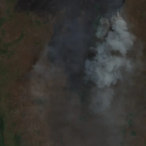 Wildfire near Novo Santo Antônio (Aug 29) — Sentinel-2 true color