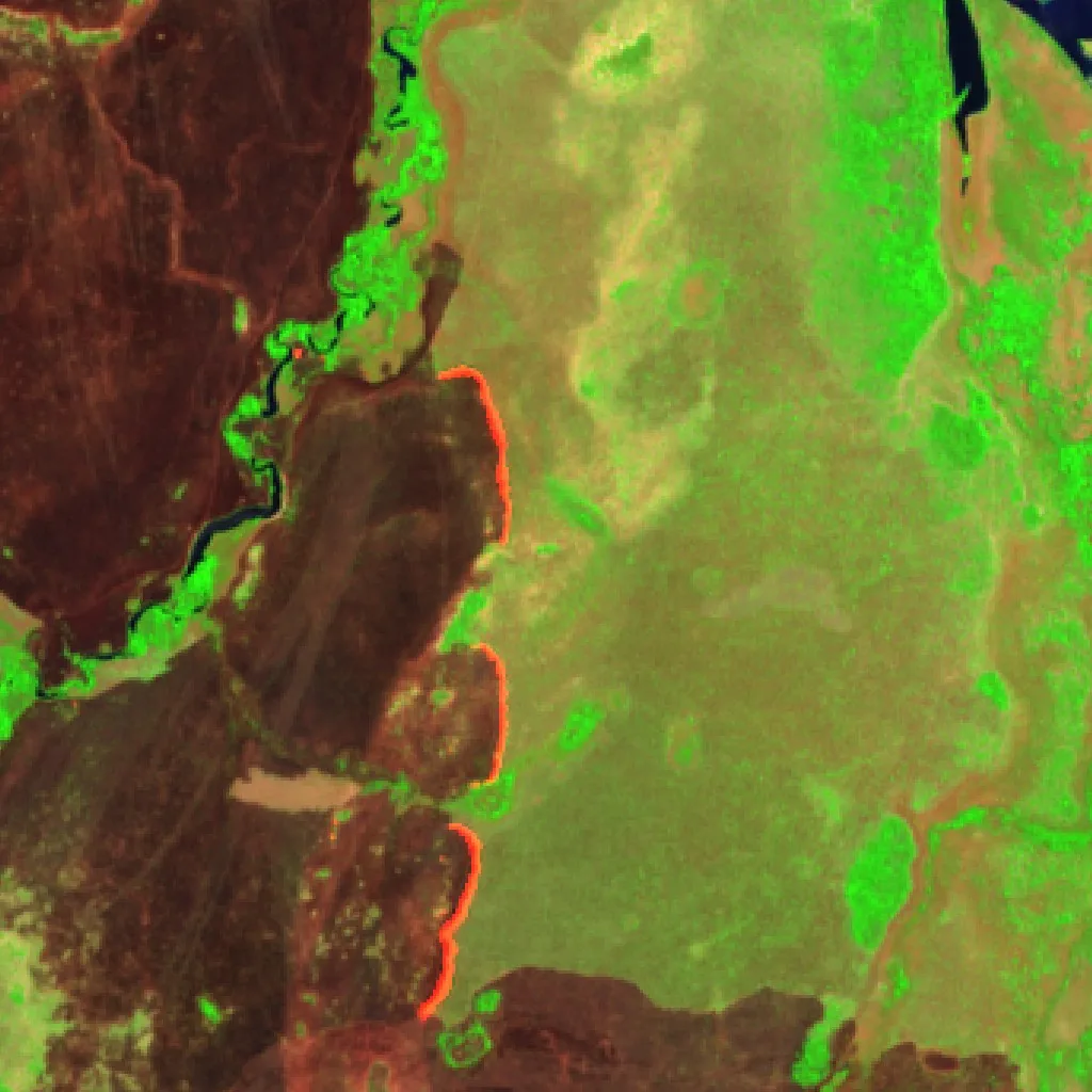 Incendio cerca de Novo Santo Antônio (26 sep) — Sentinel-2 SWIR (fuego)