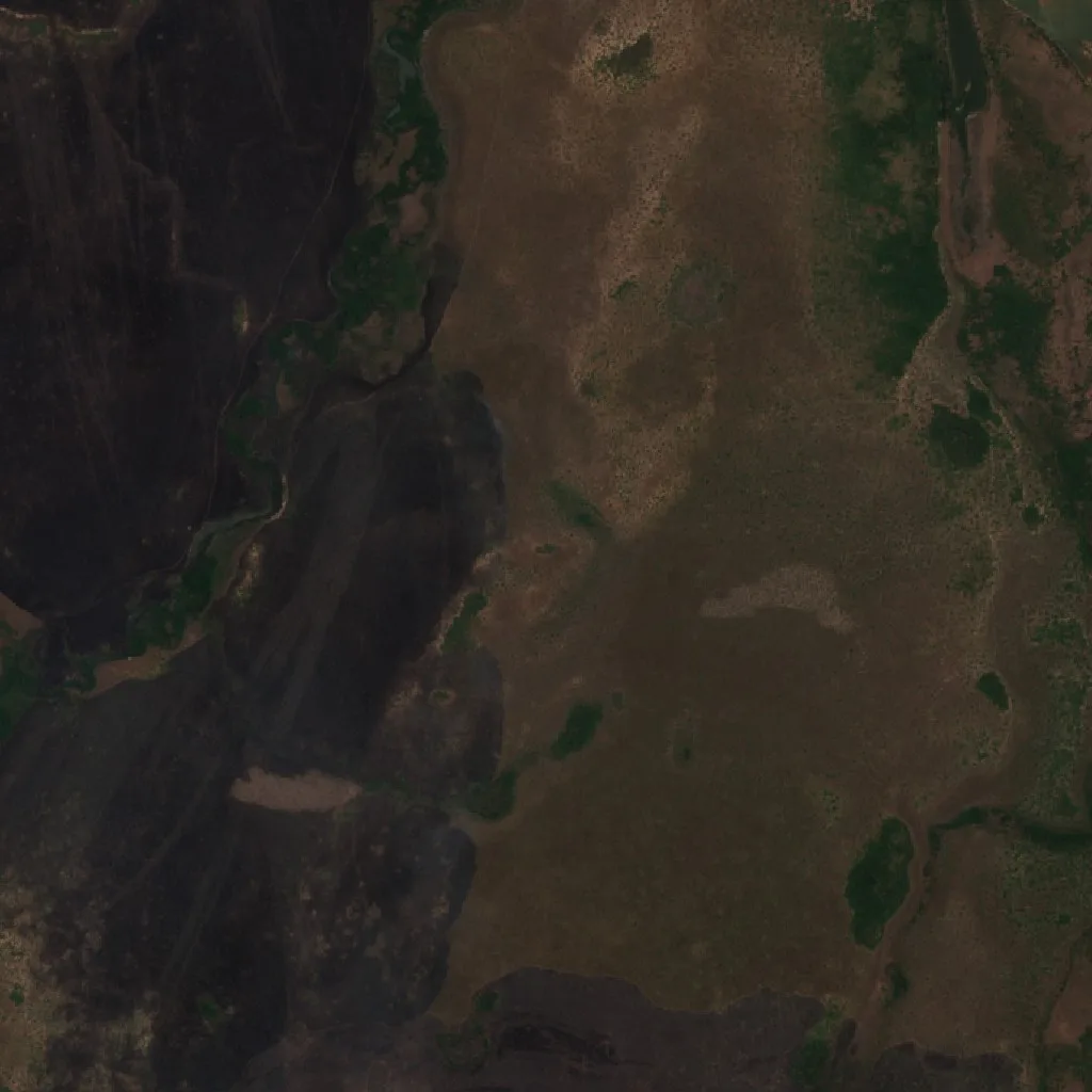 Incendio cerca de Novo Santo Antônio (26 sep) — Sentinel-2 true color