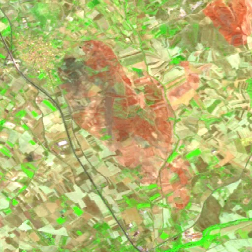 Incendio Wildfire near Nuraminis (IT) — Sentinel-2 SWIR (fuego)
