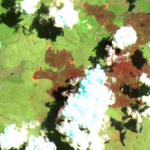 Wildfire near Oeiras (Aug 27) — Sentinel-2 SWIR (fuego)