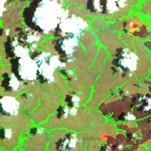 Incendio cerca de Oriximiná (29 sep) — Sentinel-2 SWIR (fuego)