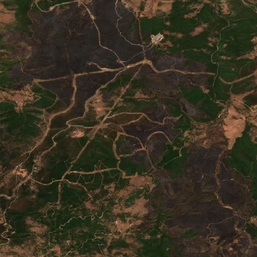 Incendio cerca de Ouled Driss — Sentinel-2 true color
