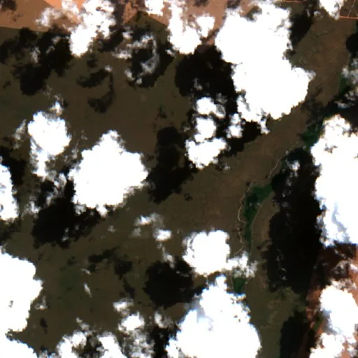 Wildfire near Ouricuri — Sentinel-2 true color
