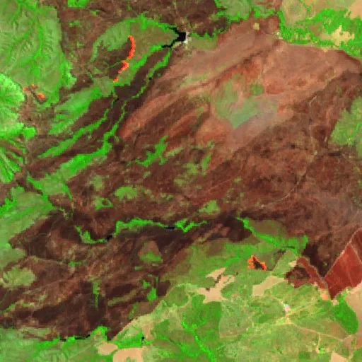 Incendio cerca de Padre Bernardo — Sentinel-2 SWIR (fuego)