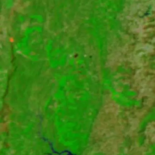 Incendio cerca de Padre Carvalho — NASA satellite