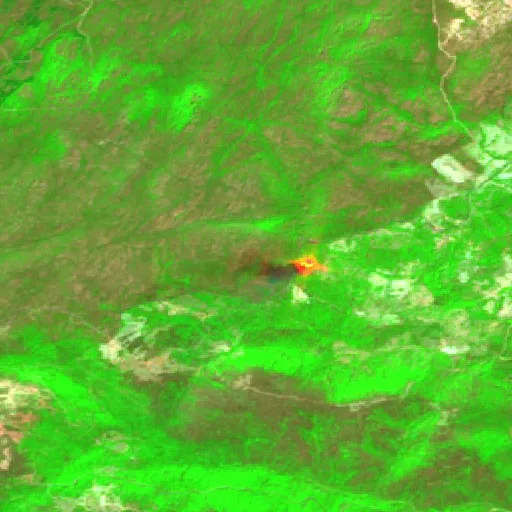 Incendio cerca de Padru — Sentinel-2 SWIR (fuego)