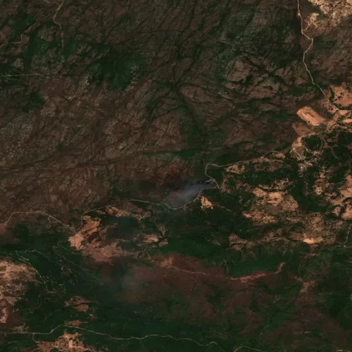 Incendio cerca de Padru — Sentinel-2 true color