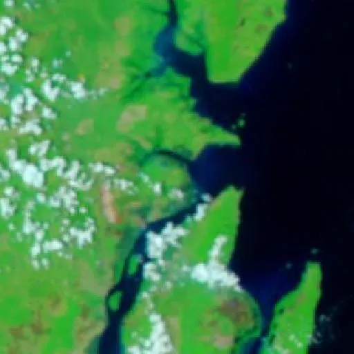 Incendio cerca de Pantai — NASA satellite