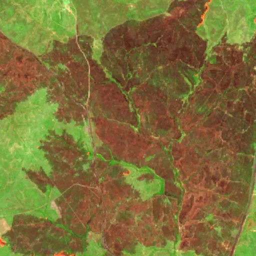 Incendio cerca de Paranã — Sentinel-2 SWIR (fuego)