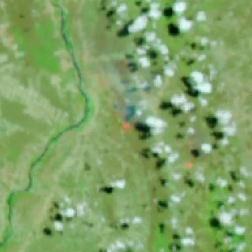 Wildfire near Paratinga (Oct 10) — NASA satellite