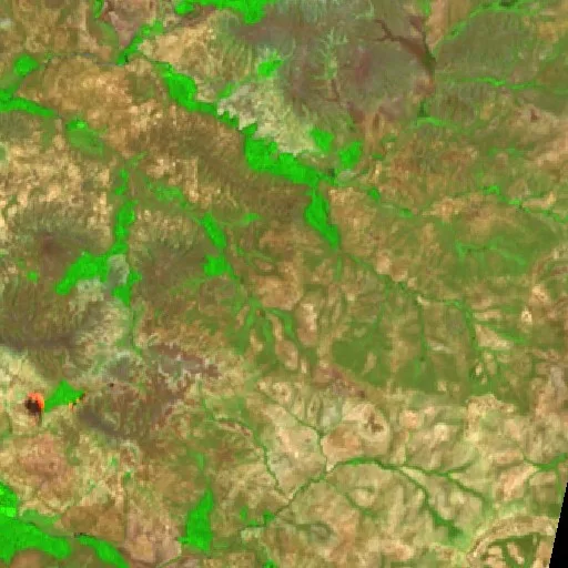 Incendio cerca de Parroquia Gran Sabana — Sentinel-2 SWIR (fuego)
