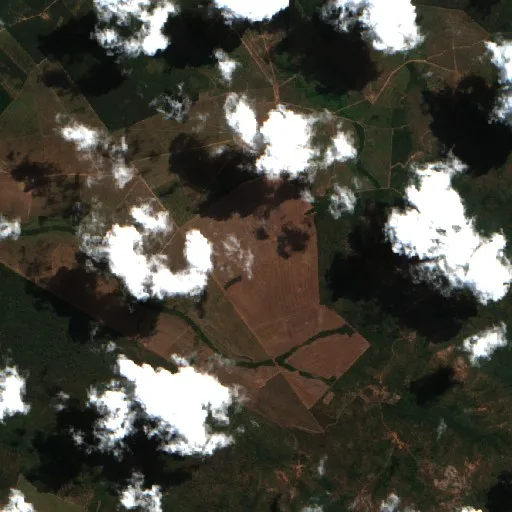 Incendio cerca de Passagem Franca — Sentinel-2 true color