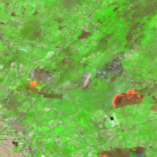 Wildfire near Paternò — Sentinel-2 SWIR (fuego)