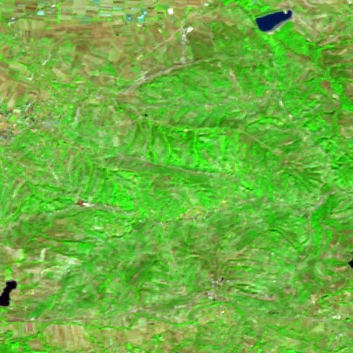 Wildfire near Patos — Sentinel-2 SWIR (fuego)