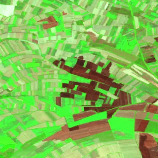 Wildfire near Pecinci — Sentinel-2 SWIR (fuego)