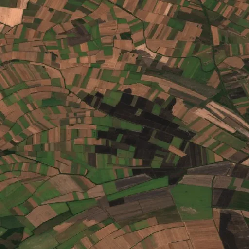 Wildfire near Pecinci — Sentinel-2 true color