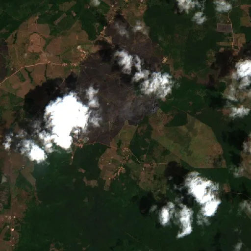 Wildfire near Pedro do Rosário — Sentinel-2 true color