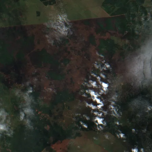 Incendio cerca de Pedro Juan Caballero — Sentinel-2 true color