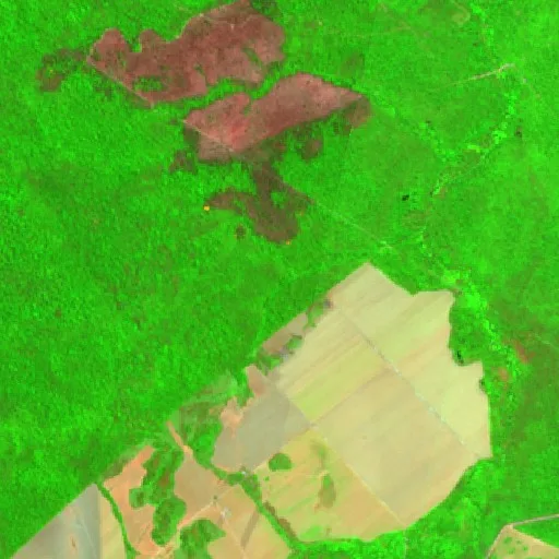 Incendio cerca de Peixoto de Azevedo (18 ago) — Sentinel-2 SWIR (fuego)